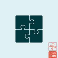 Puzzle icon isolated vector