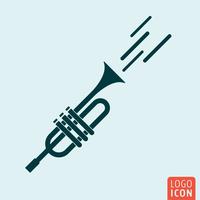 Trumpet icon isolated vector