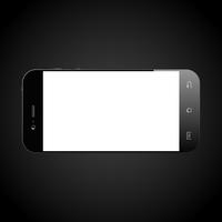 Smartphone black isolated