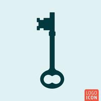 Key icon isolated vector