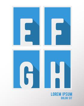 Font long shadow vector