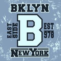 Sello vintage de brooklyn vector