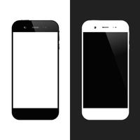 White black smartphones vector