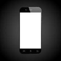 Smartphone negro aislado vector