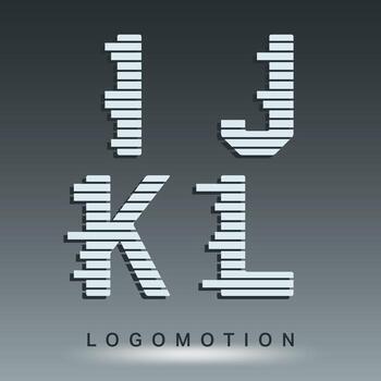 Logotype font template vector