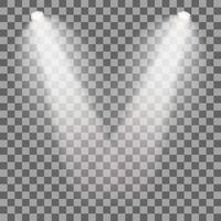 Stage illuminated spotlight vector