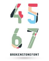 Alphabet broken font vector