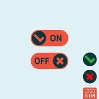 On off buttons vector