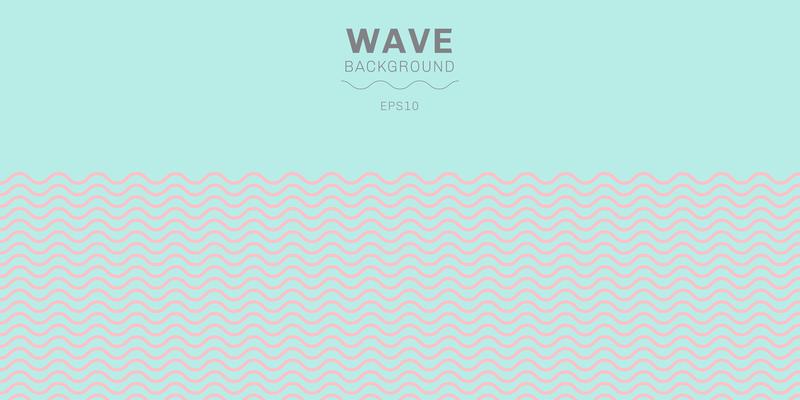 Abstract pink pastels color waves lines pattern on blue background with copy space.