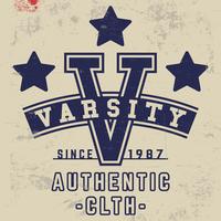 Vintage varsity stamp