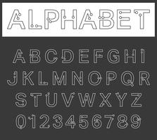 Alphabet font template vector