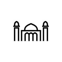 mosque outline icon. ramadan kareem vector