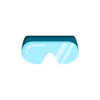 Icono plano de gafas de seguridad vector