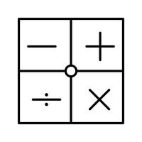 Símbolos matemáticos Hermosa línea icono negro vector