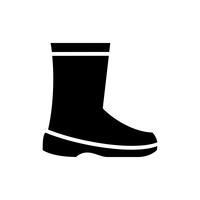 Icono de seguridad laboral zapatos glifo vector