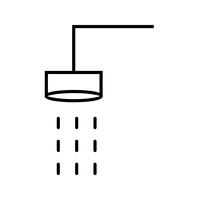 Beautiful Shower Line black icon vector