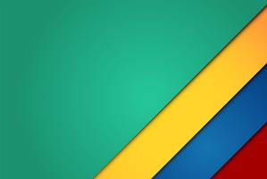 Realistic red, green, blue and yellow sheets of papers vector