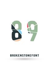 Alphabet broken font vector