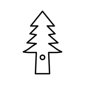 Tree Line Black Icon vector
