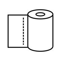 Tissue roll Line black icon vector