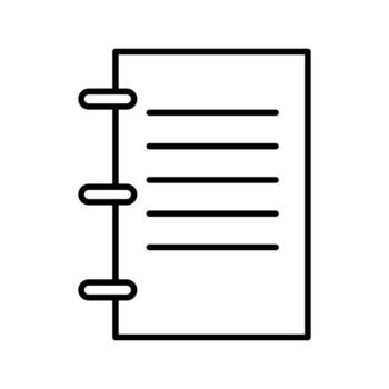 Notebook Line black icon vector