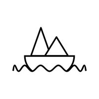 Boat Line Black Icon vector