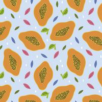 Papayas background vector