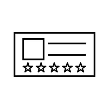 Vip Card Line black icon vector