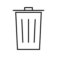 Trash Line black icon vector