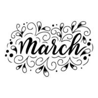 March Lettering