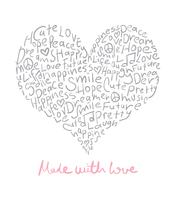 Made with love design vector