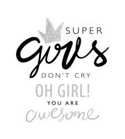 Inspirational quote about girls vector