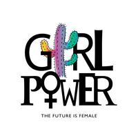 Girl power design vector