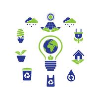Eco Green Logo Icon Design Collection vector