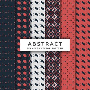 Abstract Seamless Vector Patterns Set