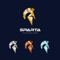 Plantilla de diseño de logotipo Sparta Helmet vector
