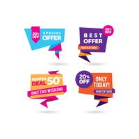 Super Deal Tags Promotion Business Banner Template vector