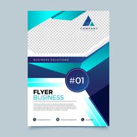Blue Business Flyer Design Template vector
