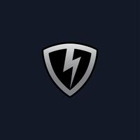 Thunderbolt Shield Logo concept design templates