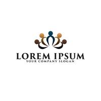 people Business and Consulting logo. teamwork communication grou vector
