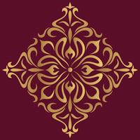 Fondo de diseño ornamental de lujo en color dorado. vector
