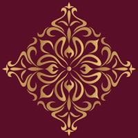 Luxury ornamental design background in golden color vector