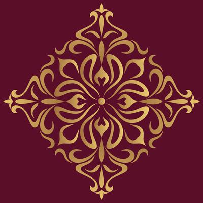 Luxury ornamental design background in golden color