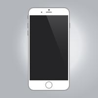 Realistic device mockup white color smartphone vector