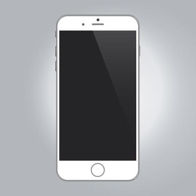 Realistic device mockup white color smartphone