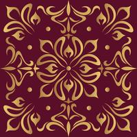 Luxury ornamental design background in golden color vector