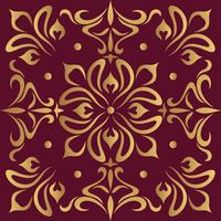 Luxury ornamental design background in golden color vector