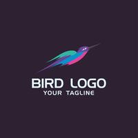 Plantillas de diseño de concepto de logotipo de Hummingbird creativo vector