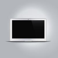 Realistic laptop computer device mockup vector