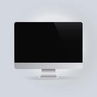 Realistic device mockup computer monitor vector